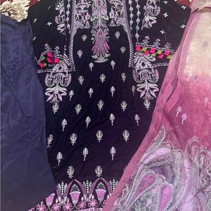 New 3 piece Pakistani dress velvet salwar kameez